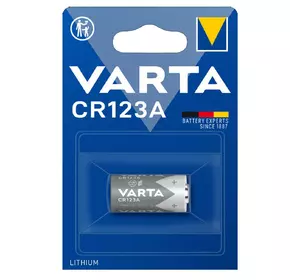 Батарейка литиевая VARTA Lithium CR123A, 3V, bli 1